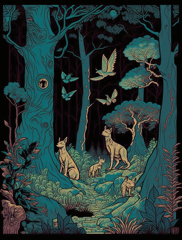 Wolf In The Woods 1