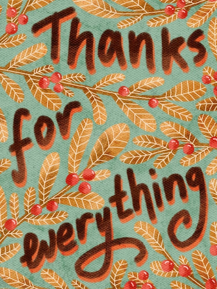 Thanks for everything typography art