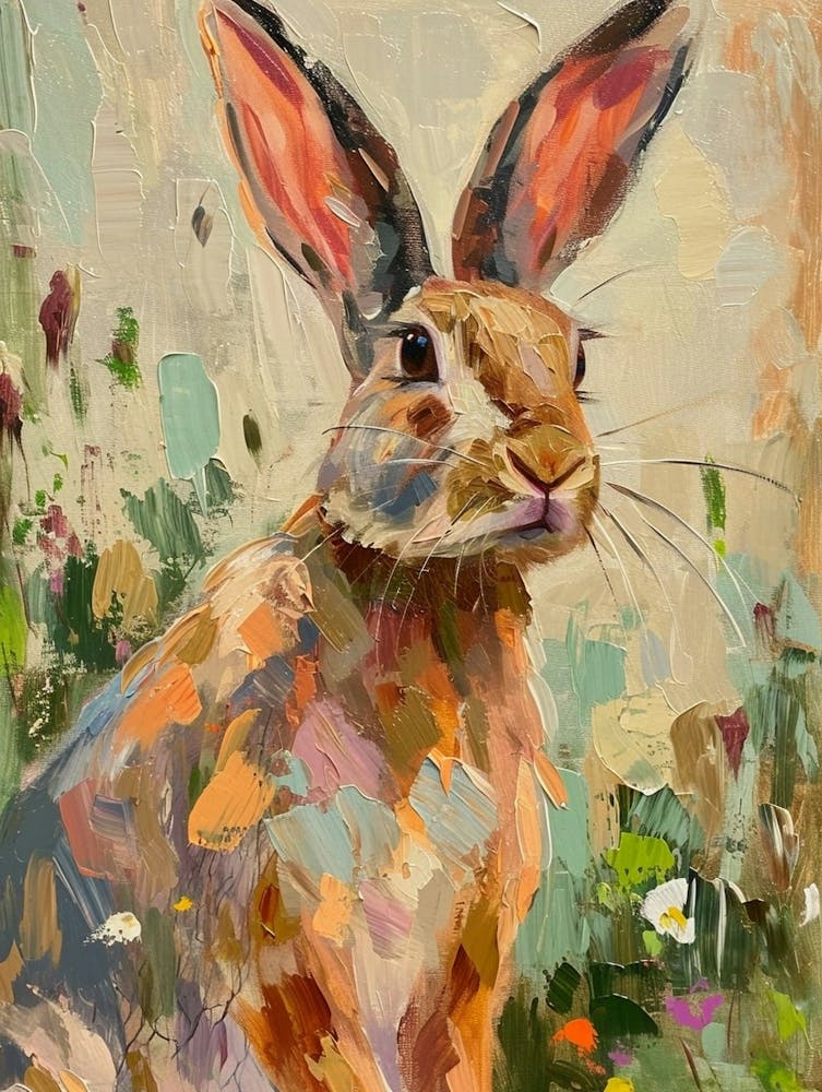 Polish Rex Rabbit Painting 1