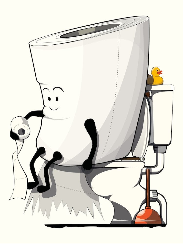 Toilet Roll On The Toilet