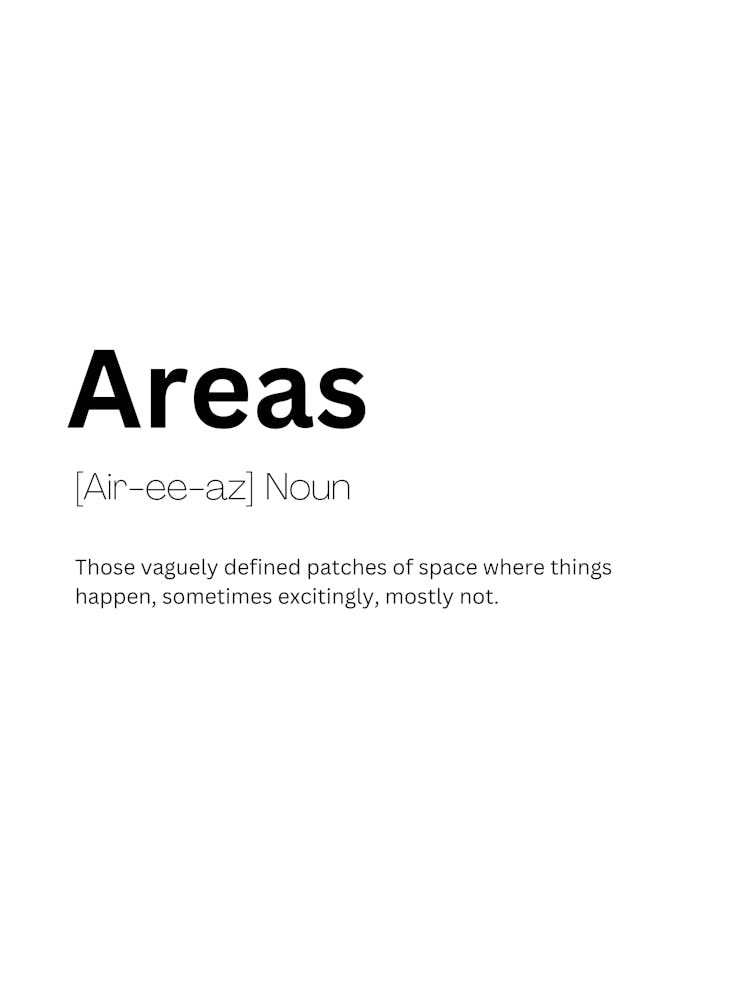 Areas Definition Meaning