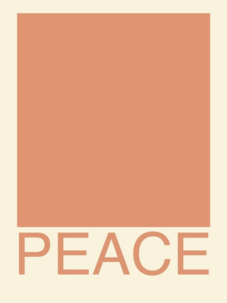 Peace Print Boho Colourful Peace Wall Art