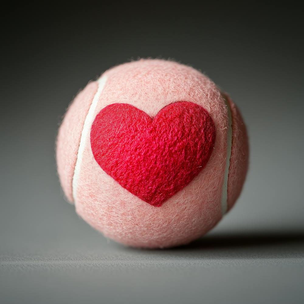 Tennis Ball With Heart