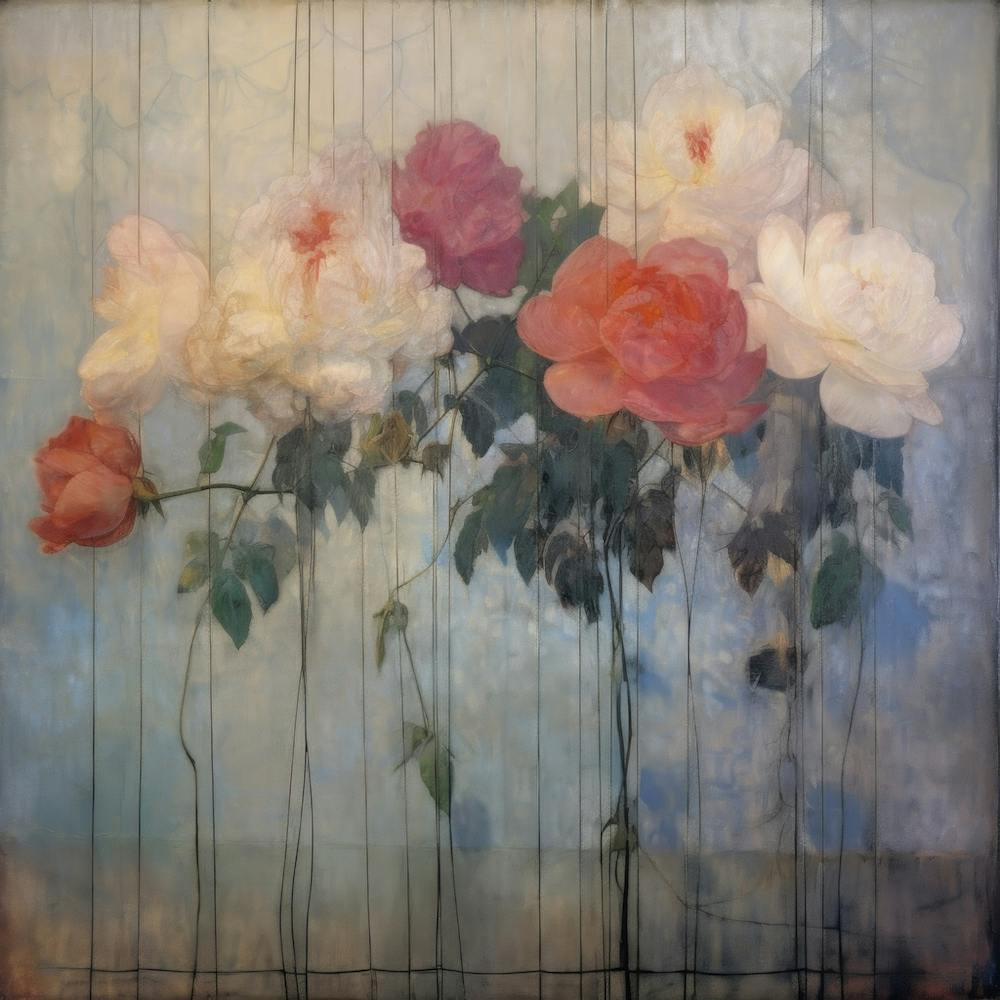 White and Red Roses