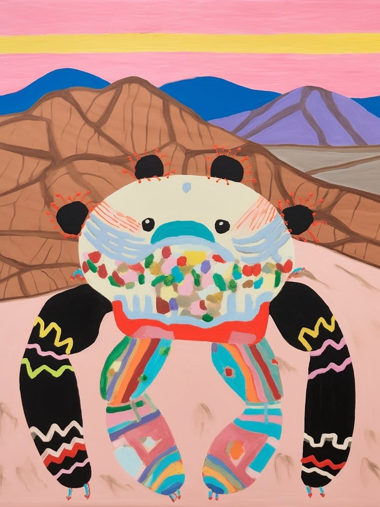 Maximalist Animal Painting Crab 2