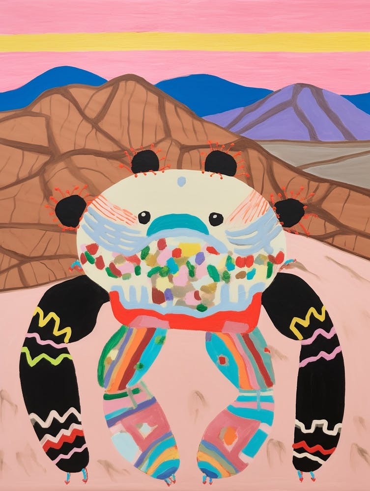 Maximalist Animal Painting Crab 2