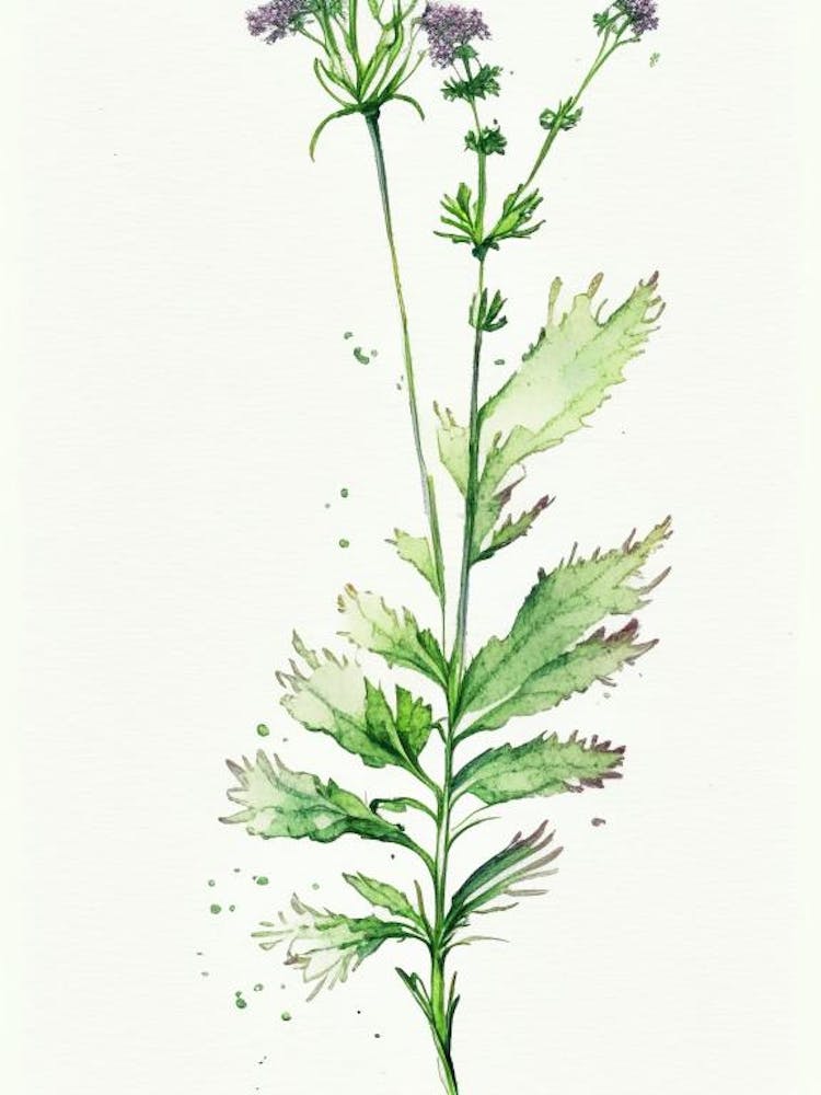 Spikenard Herb Minimalist Watercolour 1