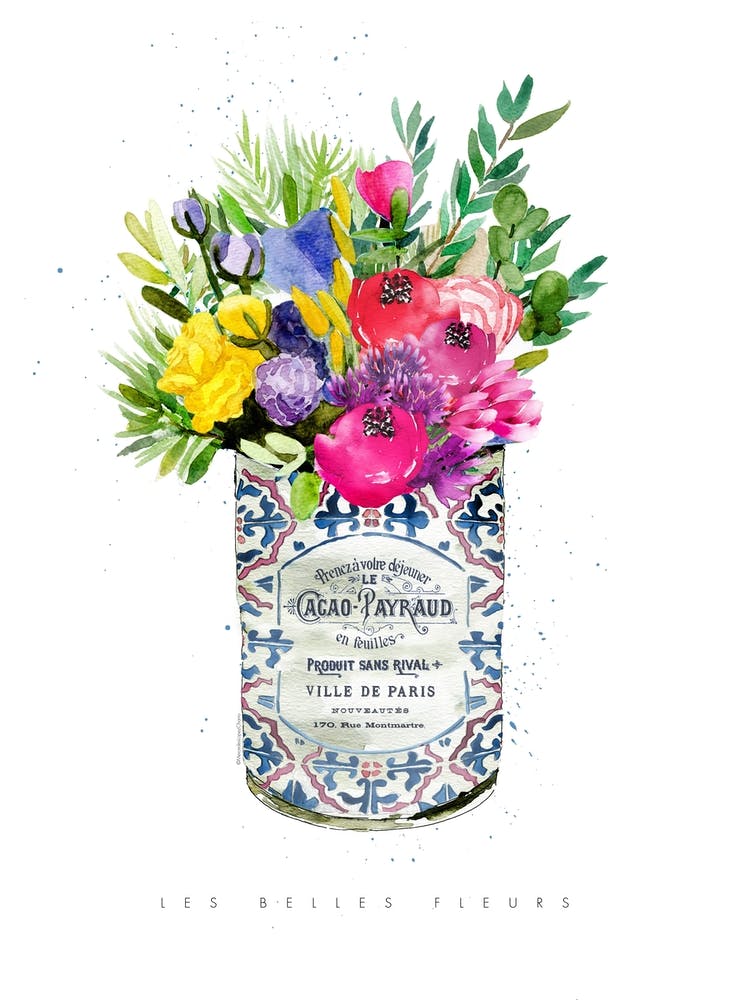 Summer Florals In Vintage Can