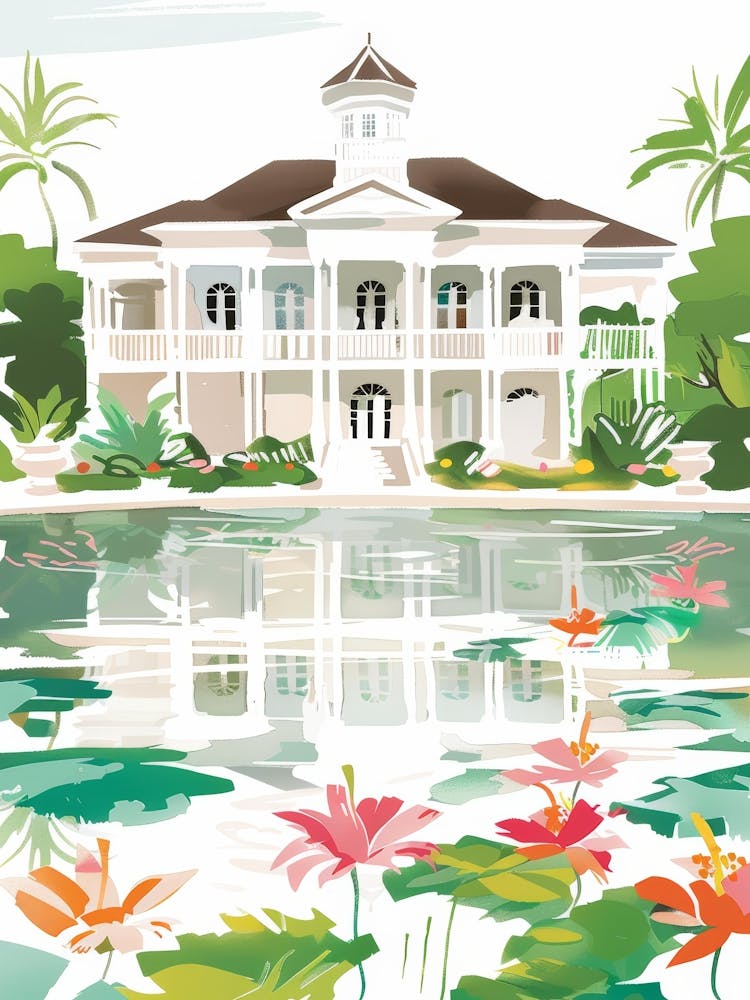 Illustration Of A Tropical House