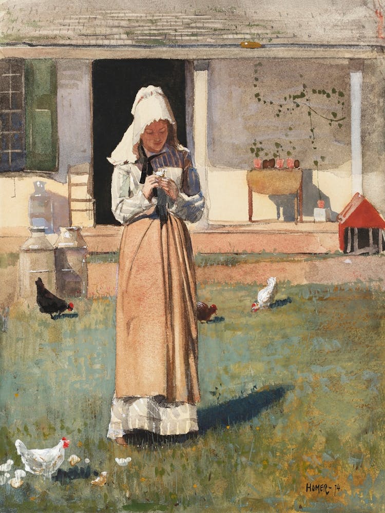 A Sick Chicken (1874), Winslow Homer