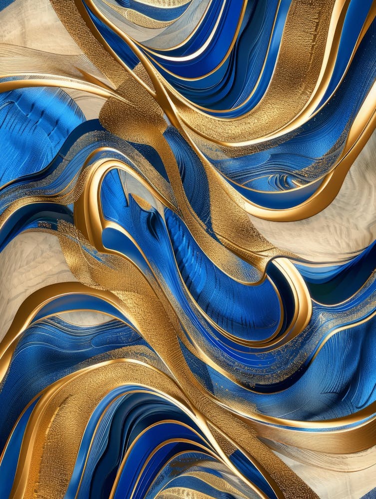 Abstract Blue And Gold 11