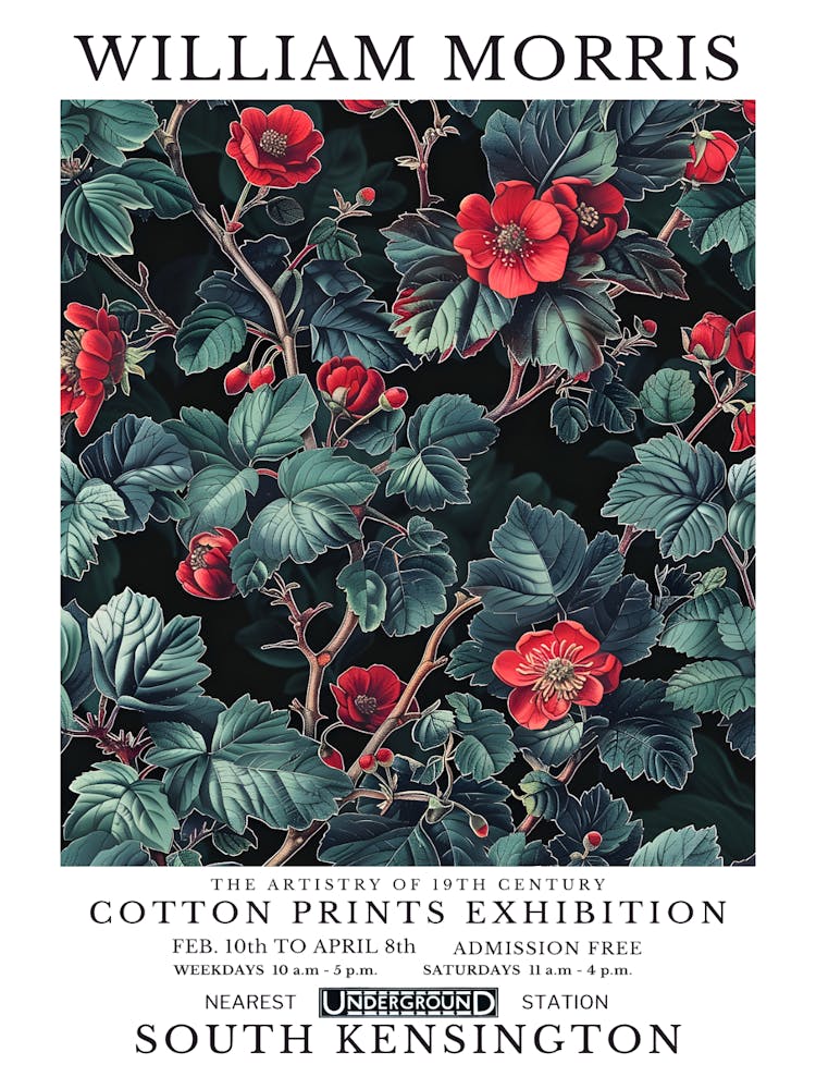 William Morris Cotton Prints Exhibition 101
