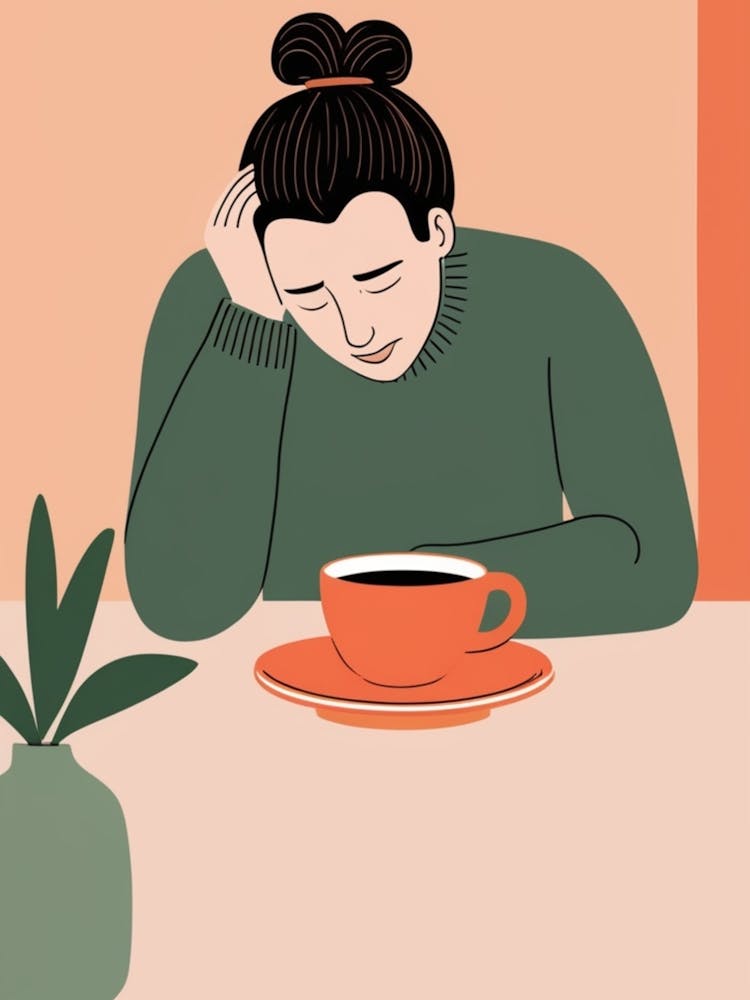 Woman With A Cup Of Coffee 1