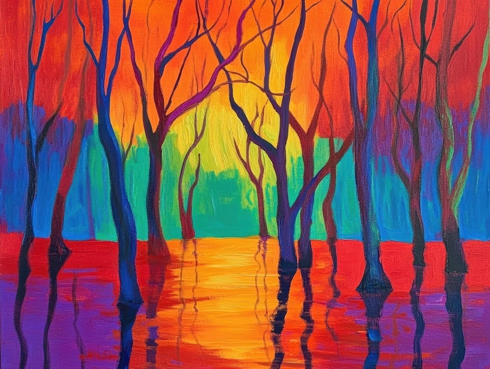 Sunset In The Trees 1