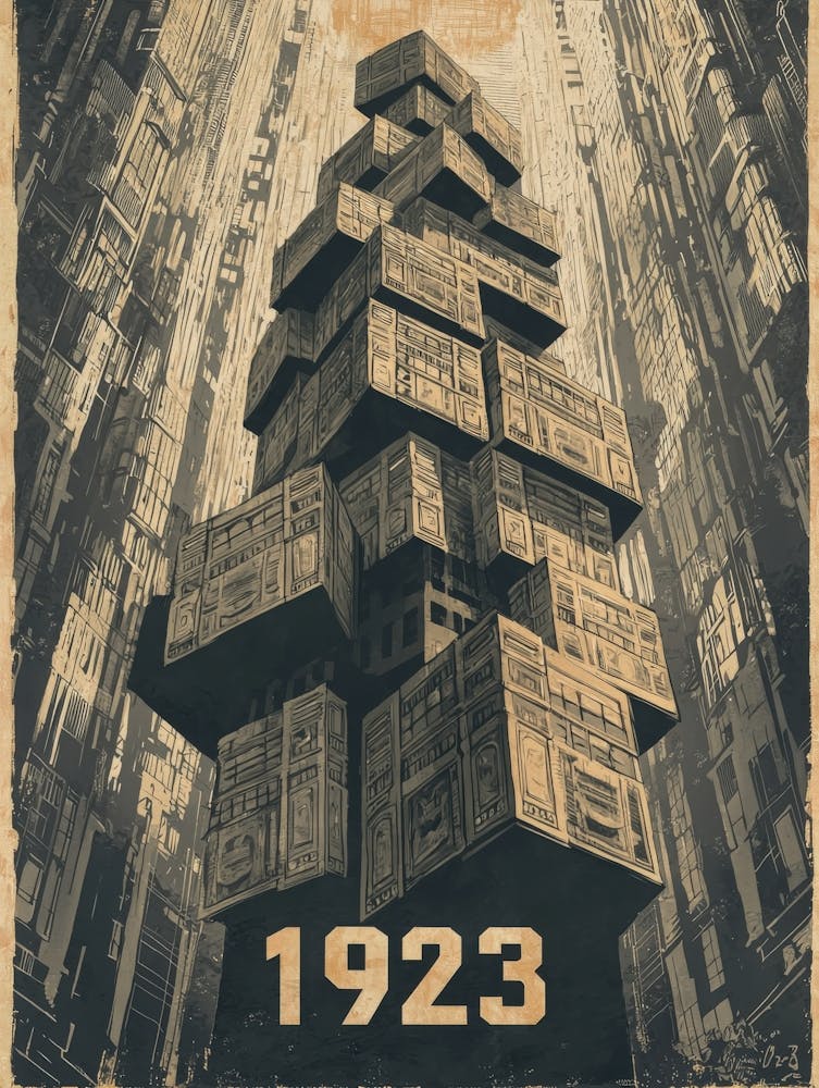 Aihrgdesign A Vintage Historical Poster Symbolizing The 1923