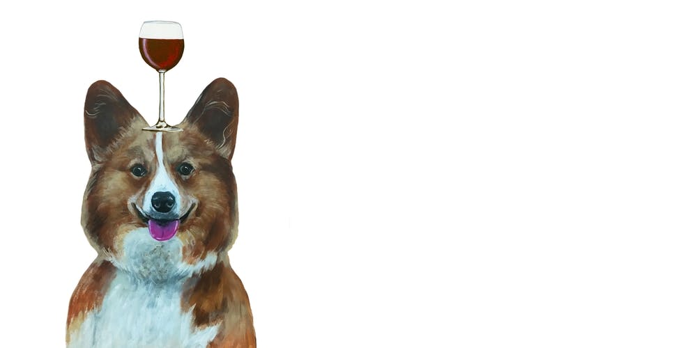 Corgi With Wineglass