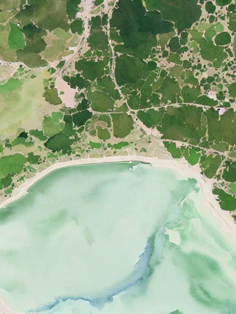 Zhangye National Park China Water Colour Poster