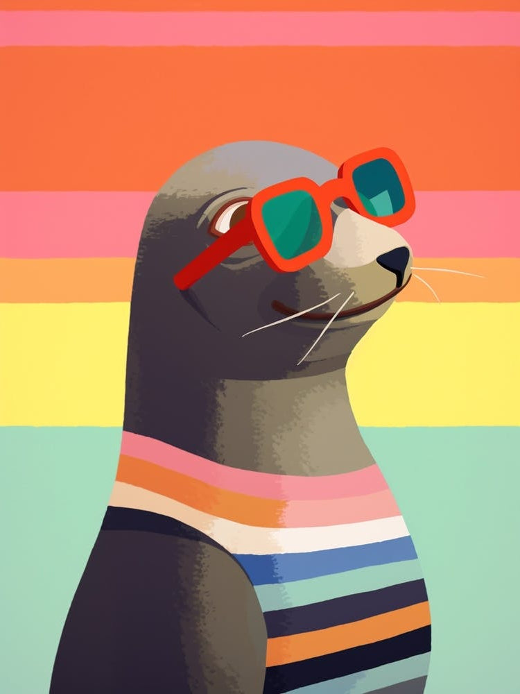 Little Sea Lion 3 Wearing Sunglasses