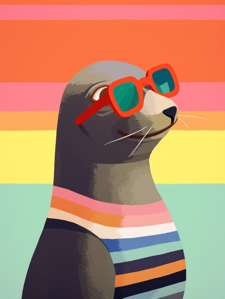 Little Sea Lion 3 Wearing Sunglasses