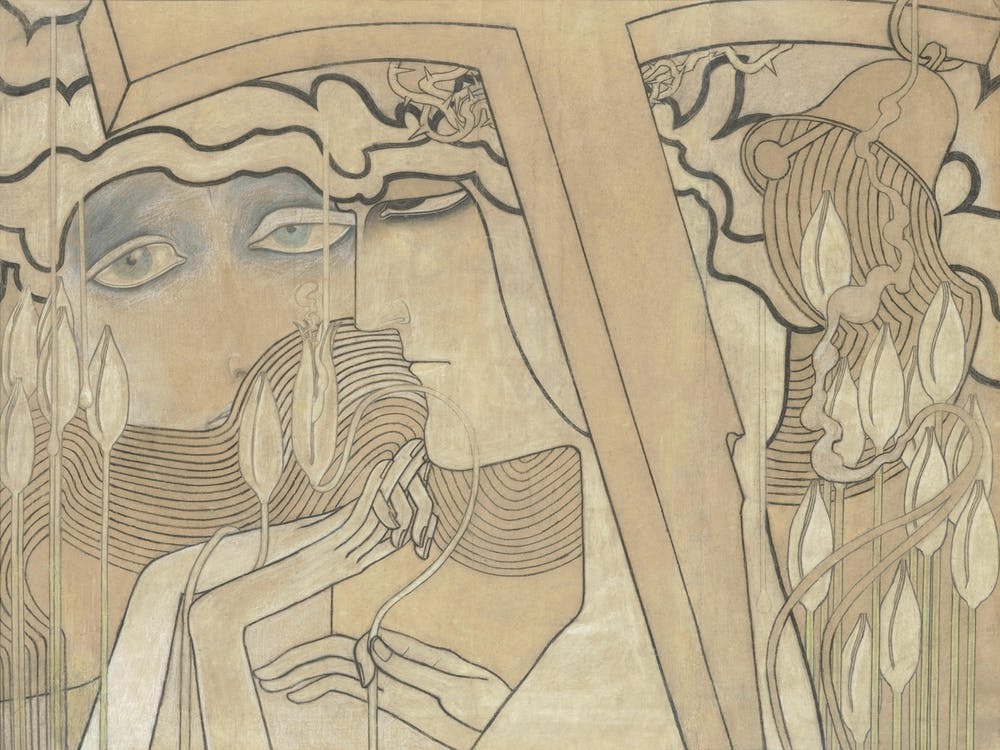 Desire and Satisfaction by Jan Toorop 1893 | Symbolist art print | vintage art print | FParrishs | religious | 