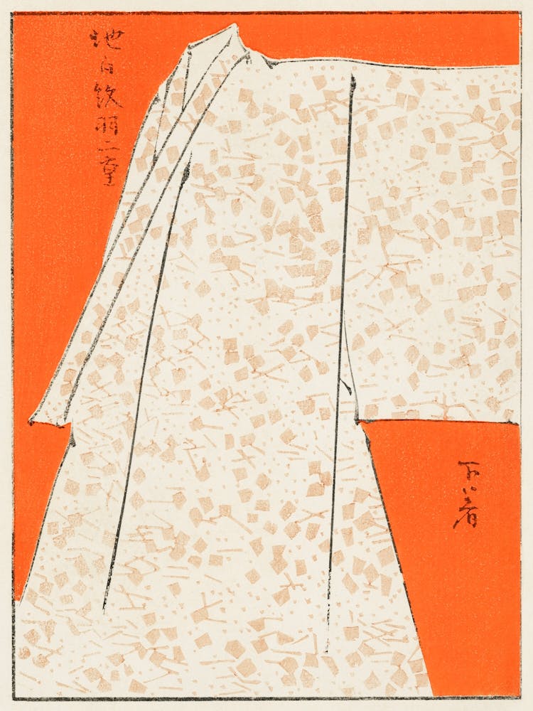 Japanese Robe Illustration, Shin Bijutsukai