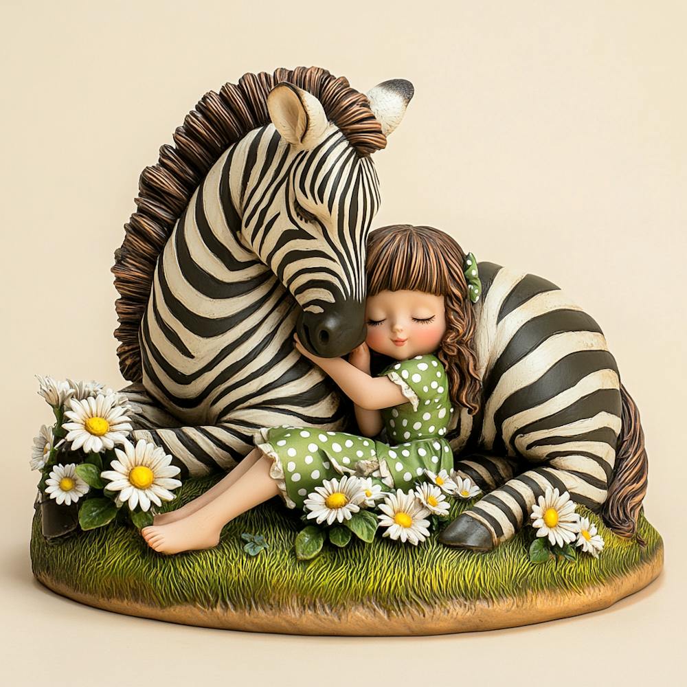 Little Girl With Zebra