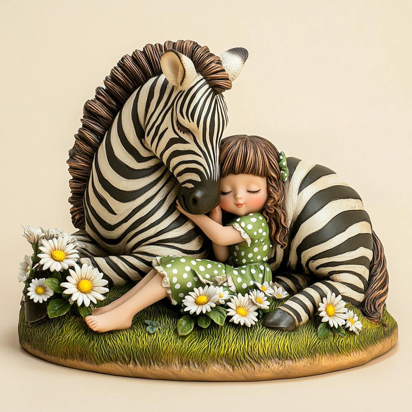 Little Girl With Zebra