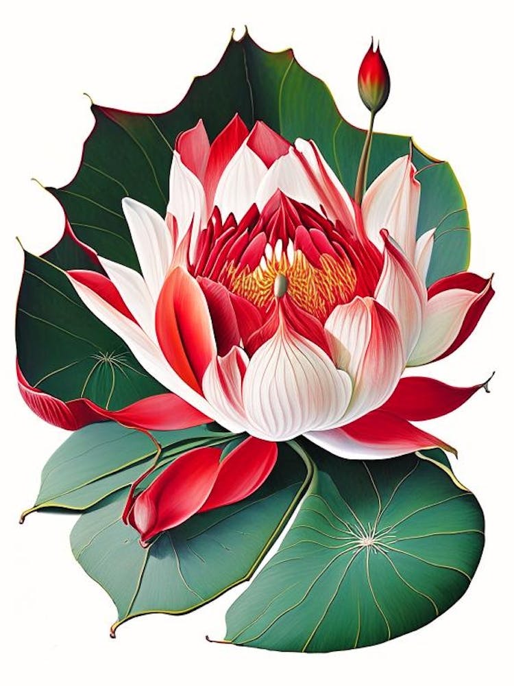 Red Lotus Decoupage 5