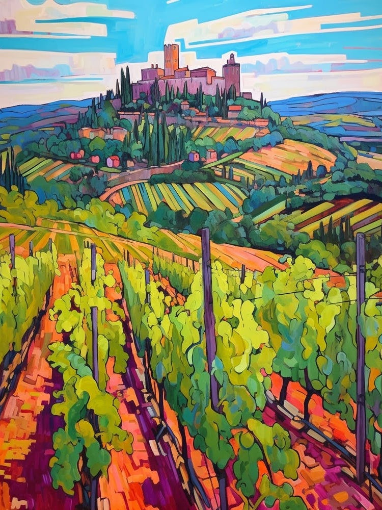 Montalcino Italy 2 Fauvist Painting