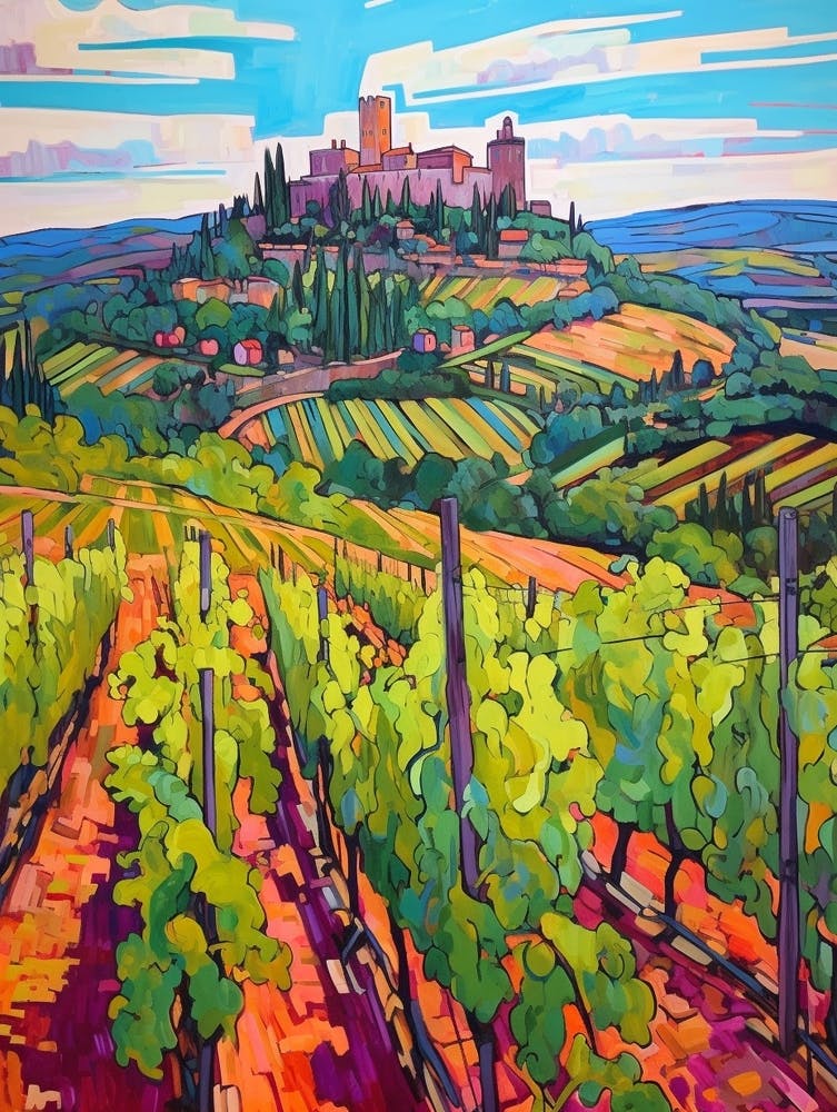 Montalcino Italy 2 Fauvist Painting