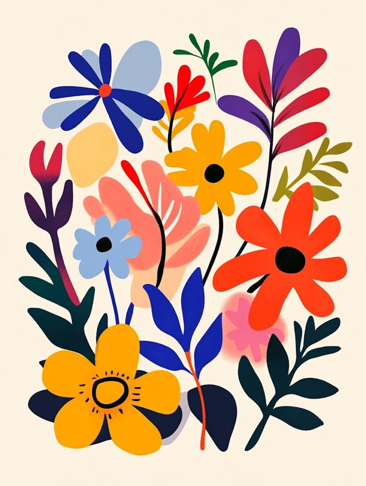 Flowers On A White Background 9
