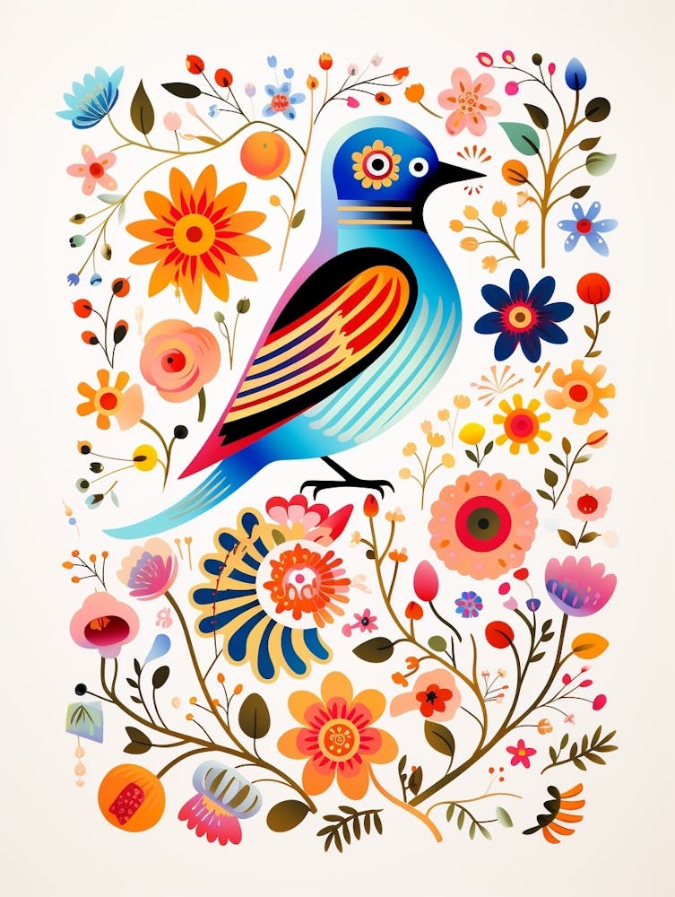 Scandinavian Bird Illustration Dunlin 1