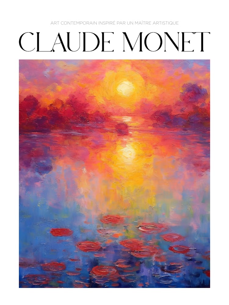 Art Poster Echoing Monet Style Painting, Claude Monet