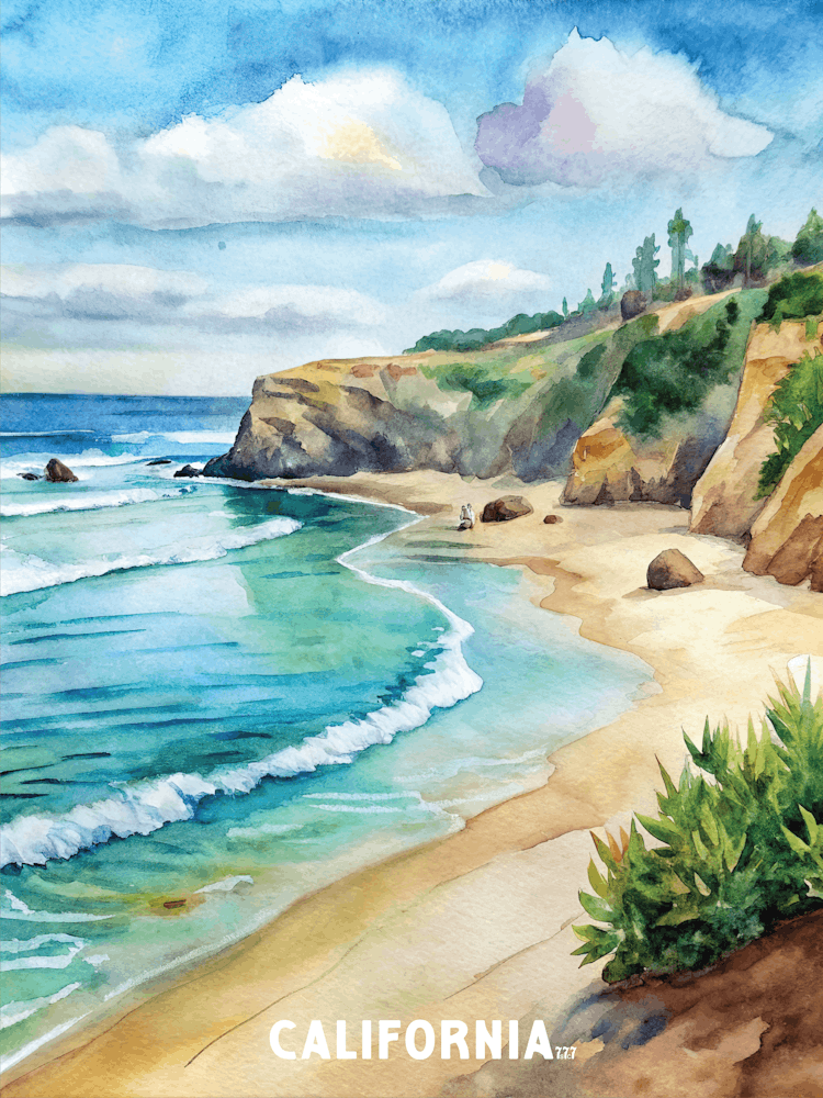 California Aquarellgemälde
