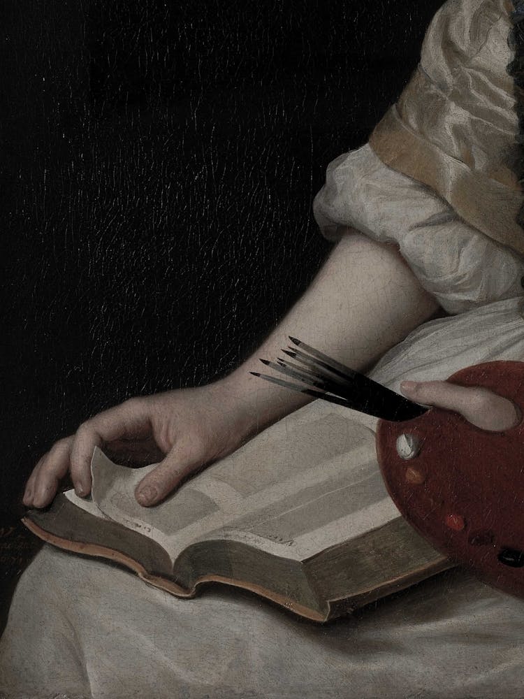 Woman Holding A Brush