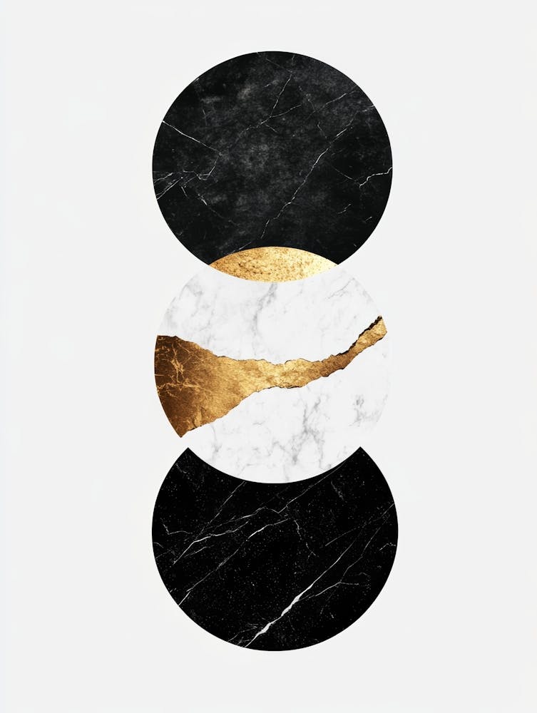 Gold And Black Marble