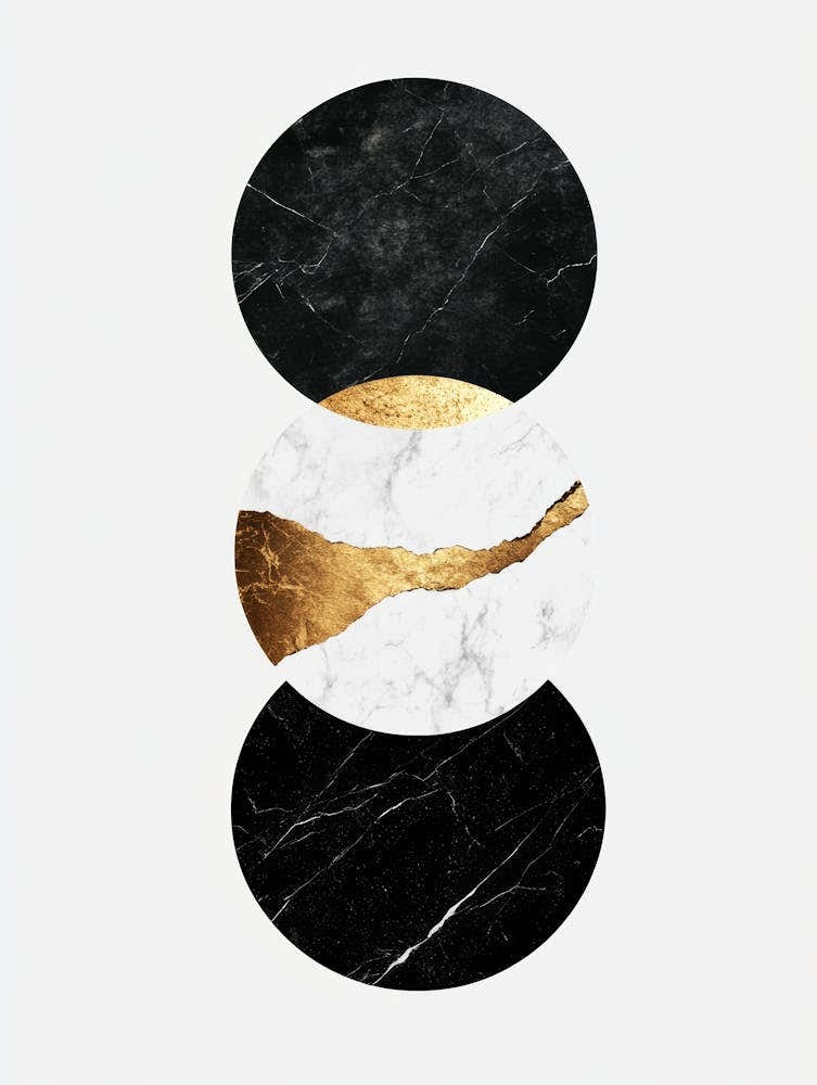 Gold And Black Marble