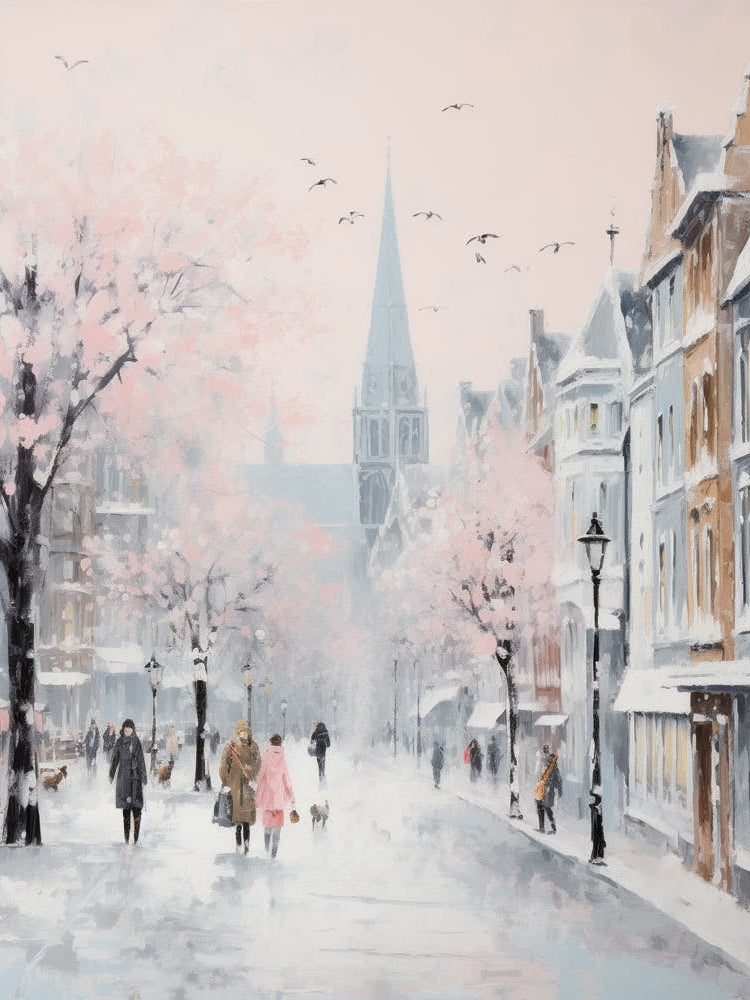 Dreamy Winter Painting London United Kingdom 5