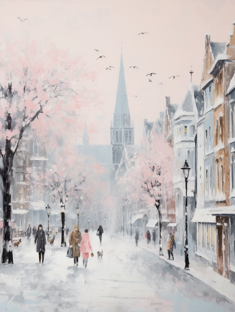 Dreamy Winter Painting London United Kingdom 5