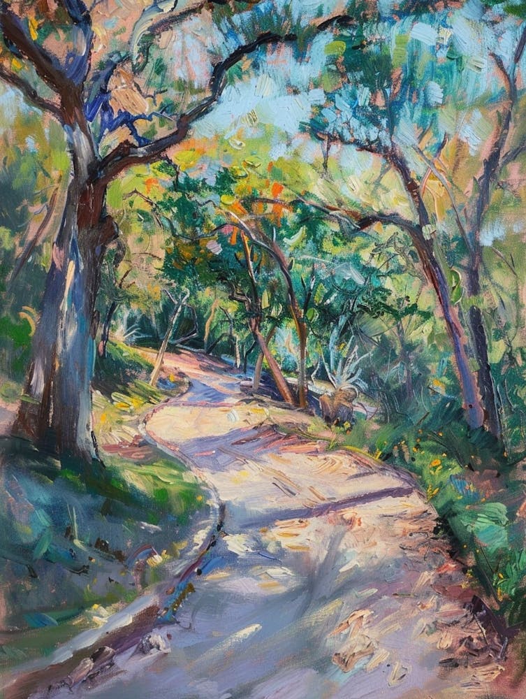 Zilker Metropolitan Park Austin Texas Oil Painting 2