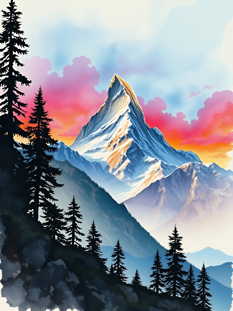 Mountains At Sunset
