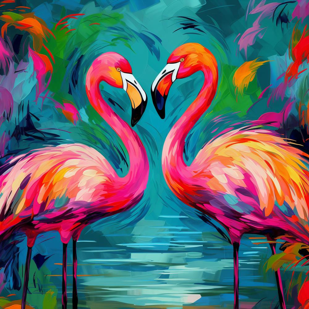 Flamingos In Love 4