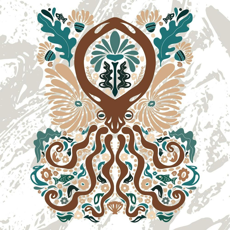 octopus folk art Norwegian style