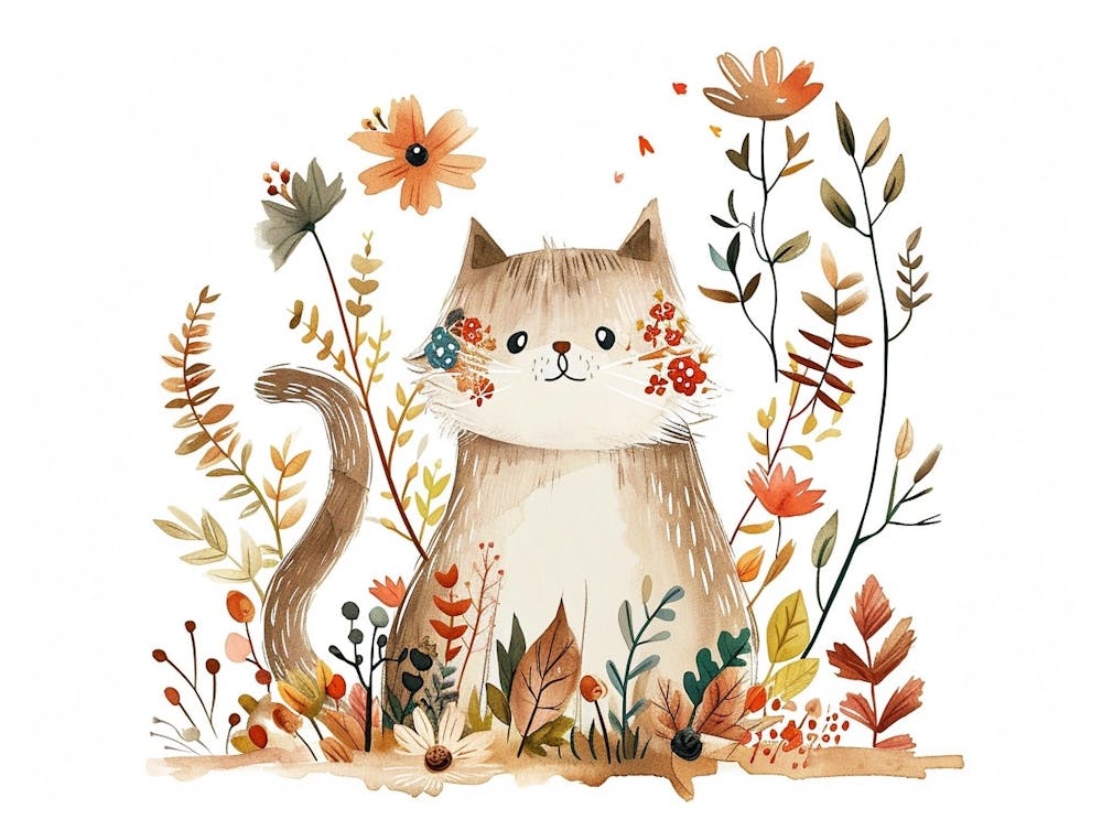 Little Floral Cat 4