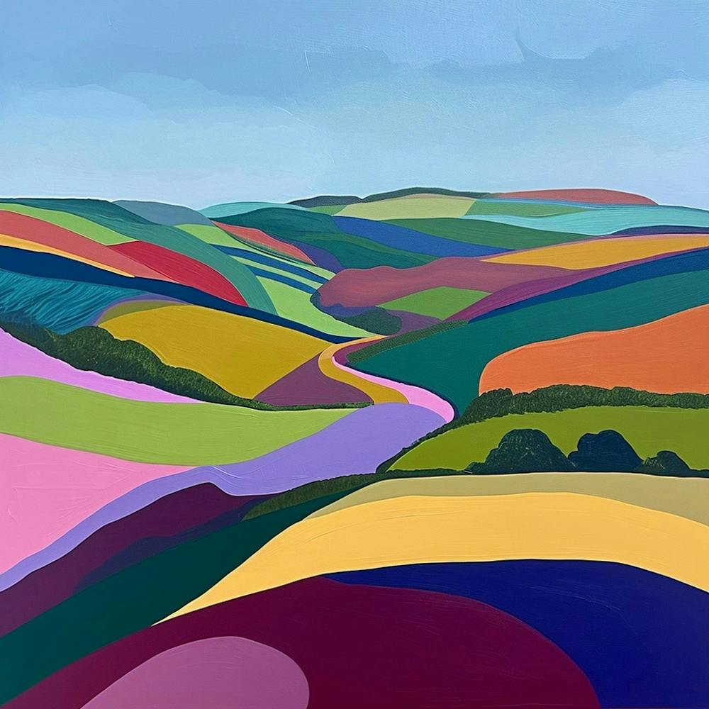 Colourful Abstract Exmoor National Park England 4