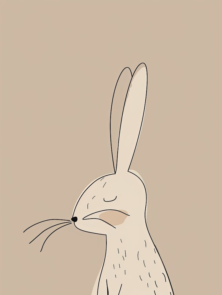 Rabbit - Boho, Line Art 4