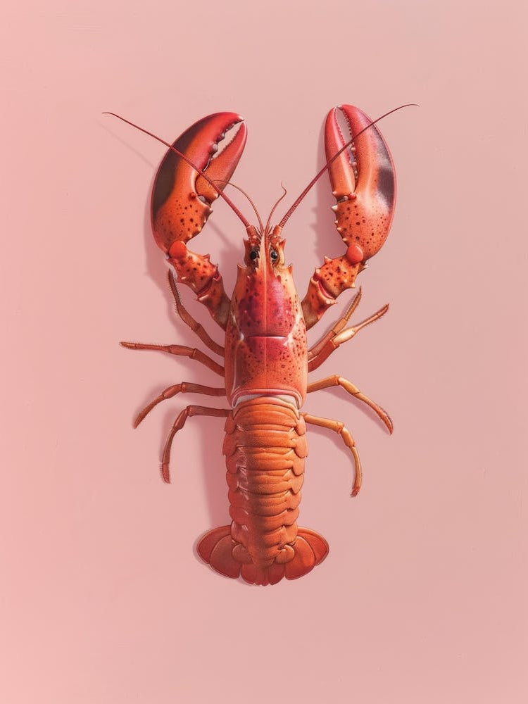 Lobster On A Pink Background