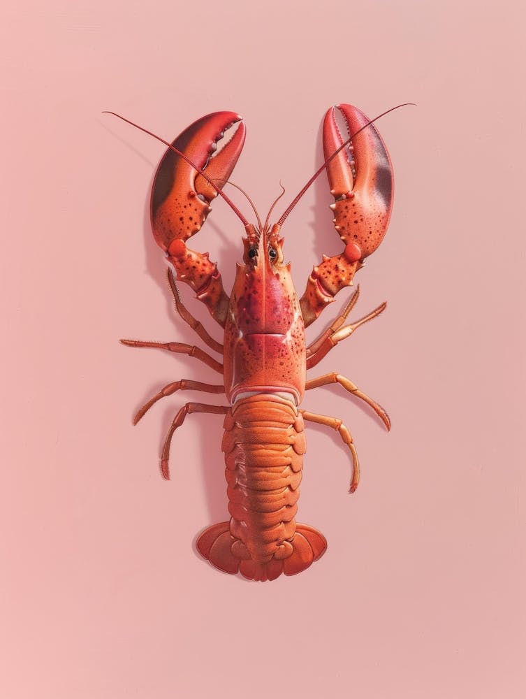 Lobster On A Pink Background