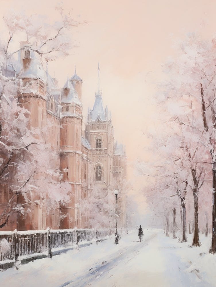 Dreamy Winter Painting Windsor United Kingdom 3