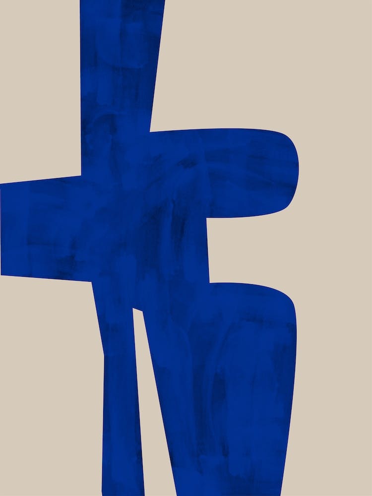 Indigo Blue Abstract Painting No.1